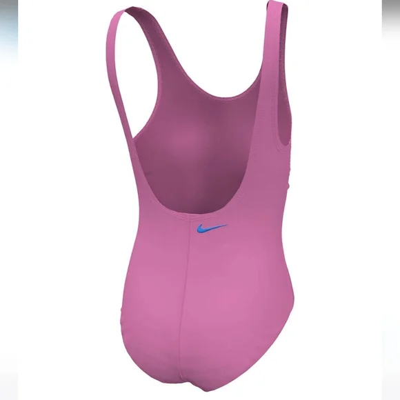 Nike Pink Floral Swoosh One Piece Swimsuit